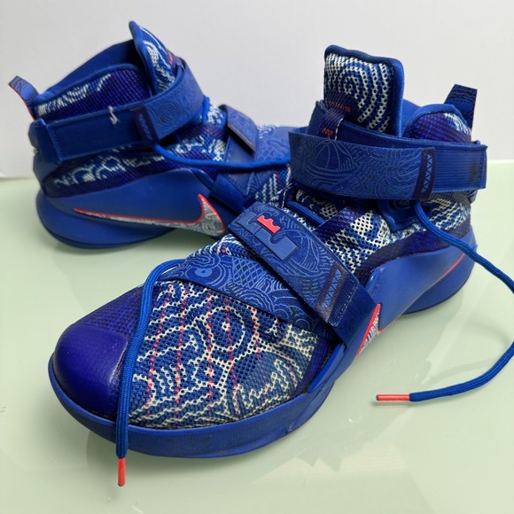 Nike Lebron Soldier Zoom LMTD IX Game Basketball Shoes Royal Blue Mens Size 12